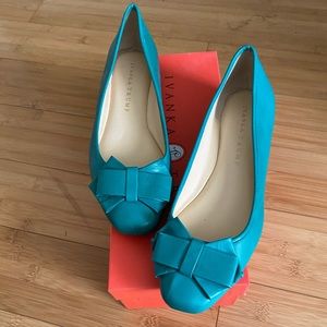 Dark Green Leather Flats
